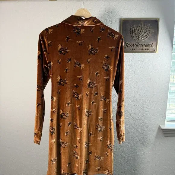 Women's House of Harlow Amber Floral Ruched Front Button Front Dress Size Small - Picture 6 of 10